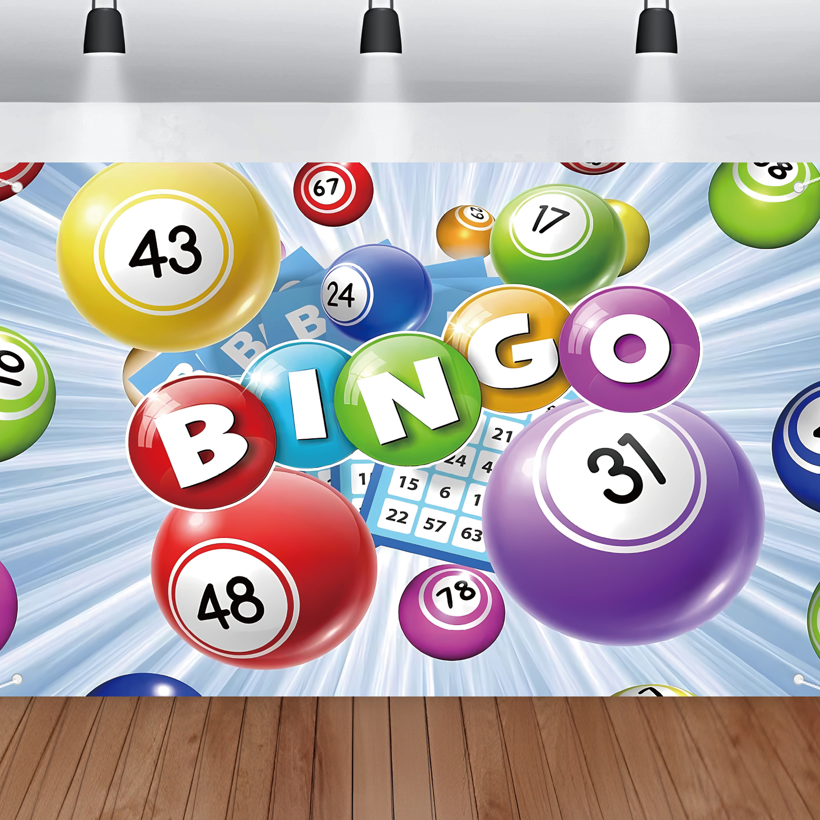 Party Games Bingo - Bingo Backdrop,Bingo Party banner Lottery Winning