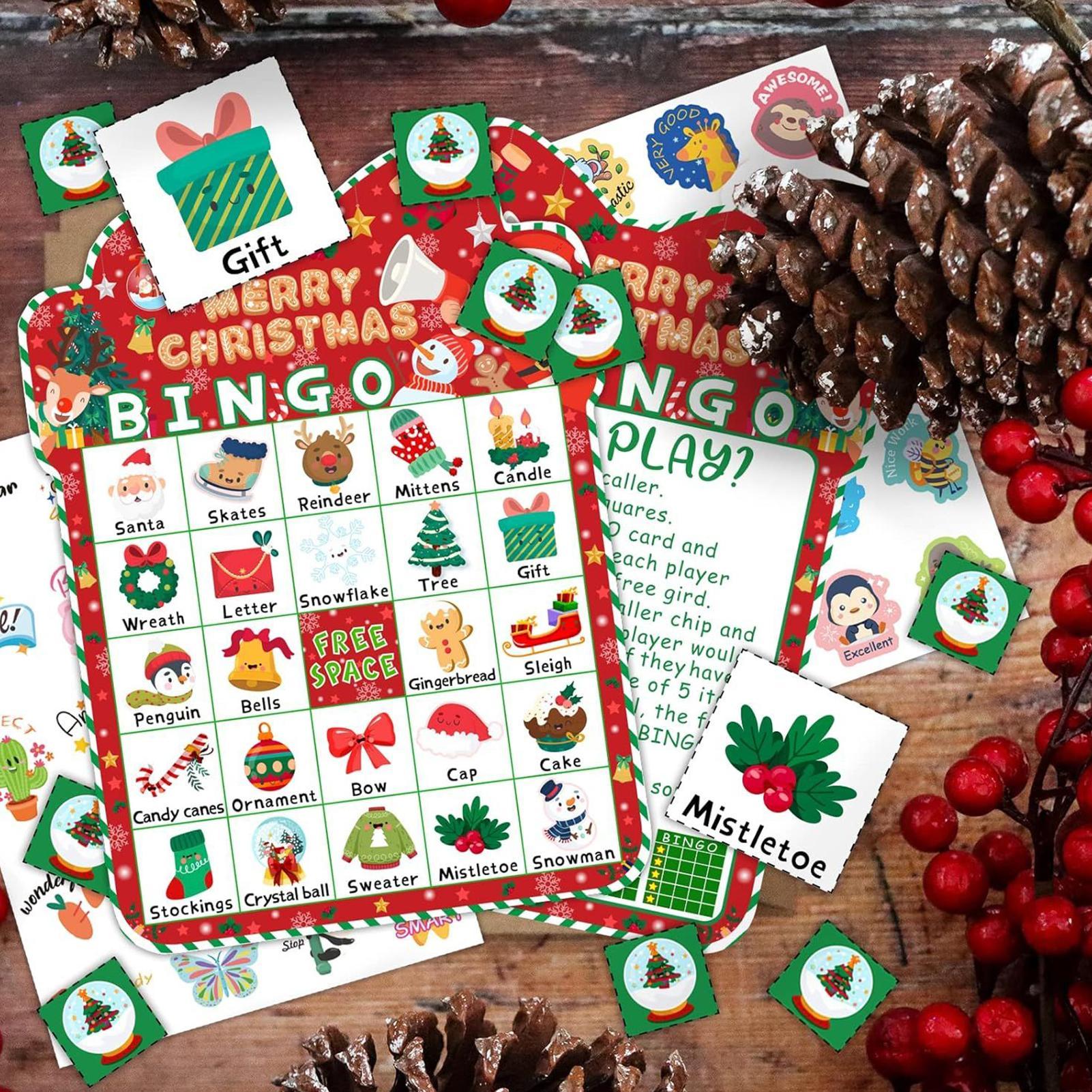 Party Games Bingo - Christmas Bingo Game Set Holiday Bingo