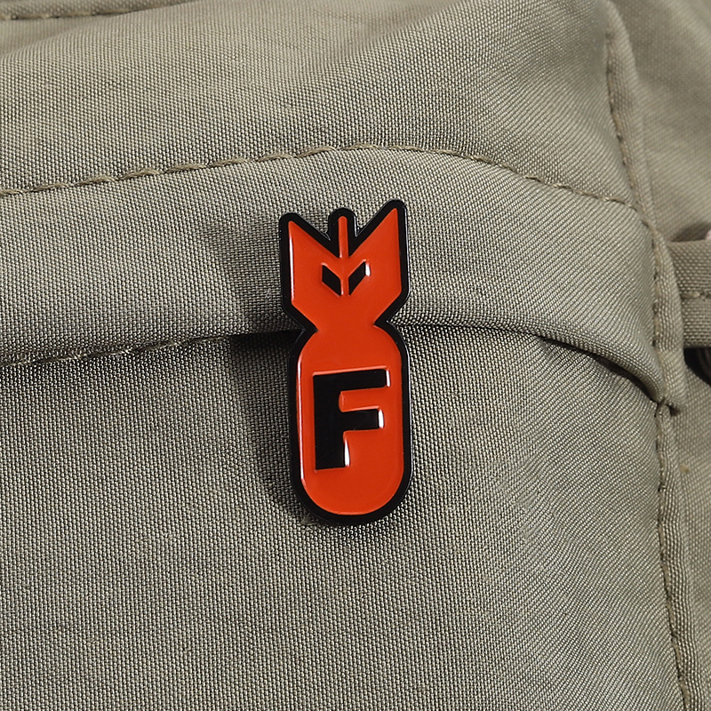 Party Games Bomb - Cartoon Red Bomb F Logo Enamel