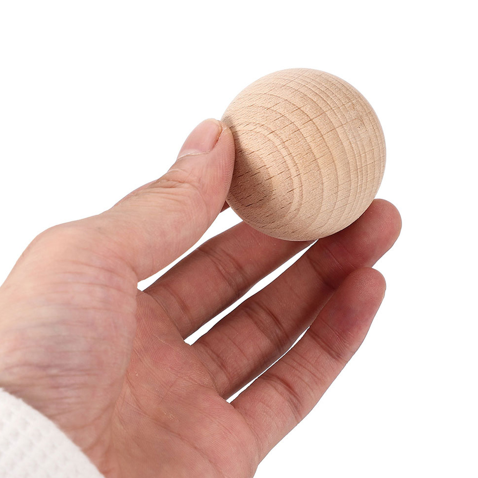 Croquet Set Lawn - 5Pcs Natural Solid Wood Croquet Balls