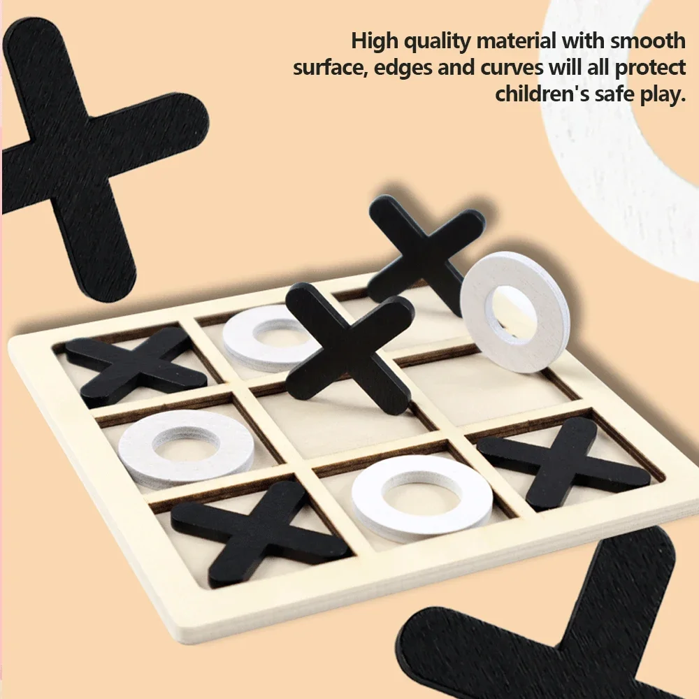 Wooden XO Tic Tac Toe Game Min - Party Games Kids Indoor avis et prix