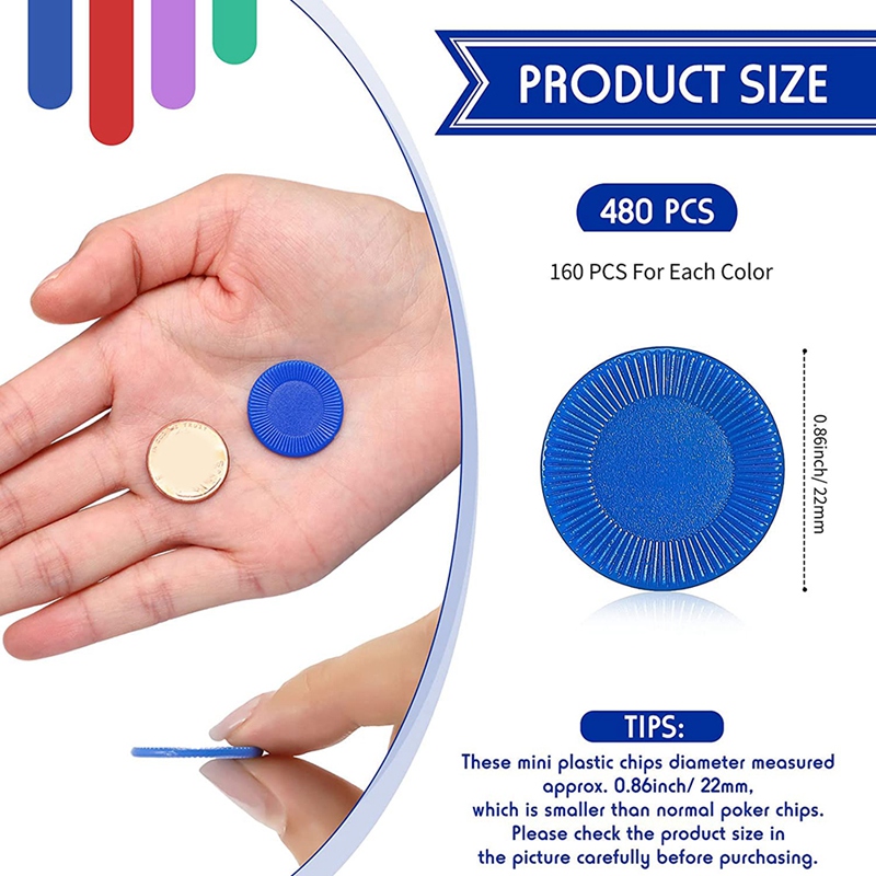 400 Pieces Plastic Poker Chips - Party Games Bingo avis et prix