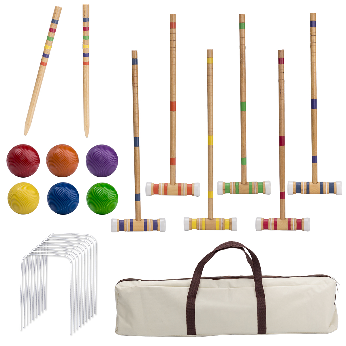 Six-Player Croquet Set with Wo - Croquet Set Lawn avis et prix