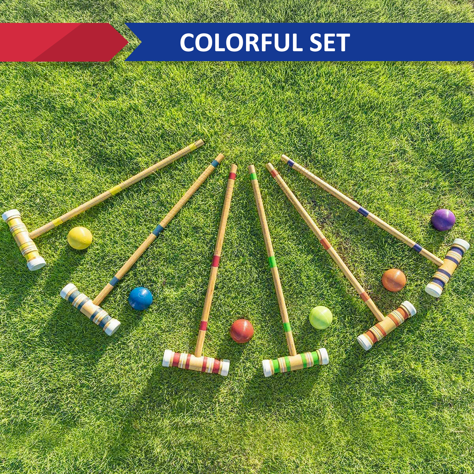 Six-Player Croquet Set with Wo - Croquet Set Lawn avis et prix