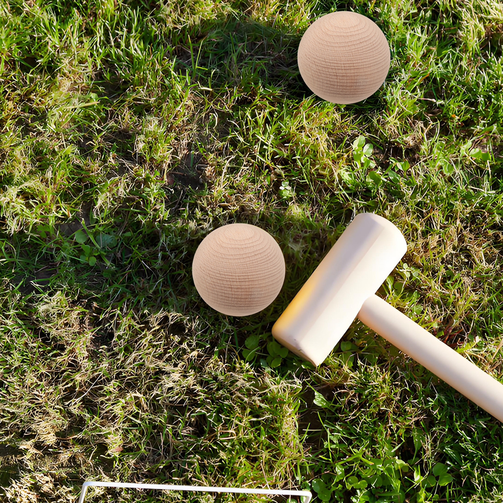 3Pcs Solid Beech Wood Golf Cro - Croquet Set Lawn avis et prix
