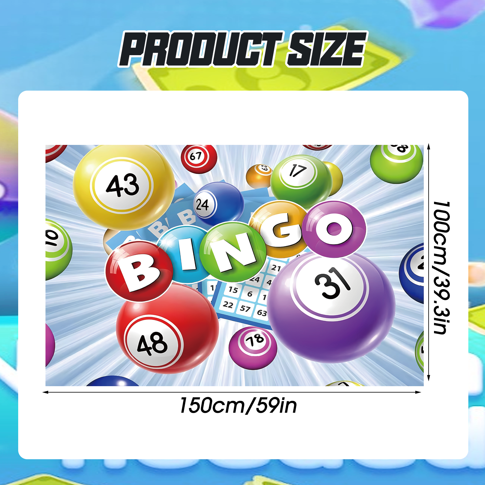 Bingo Backdrop,Bingo Party ban - Party Games Bingo avis et prix