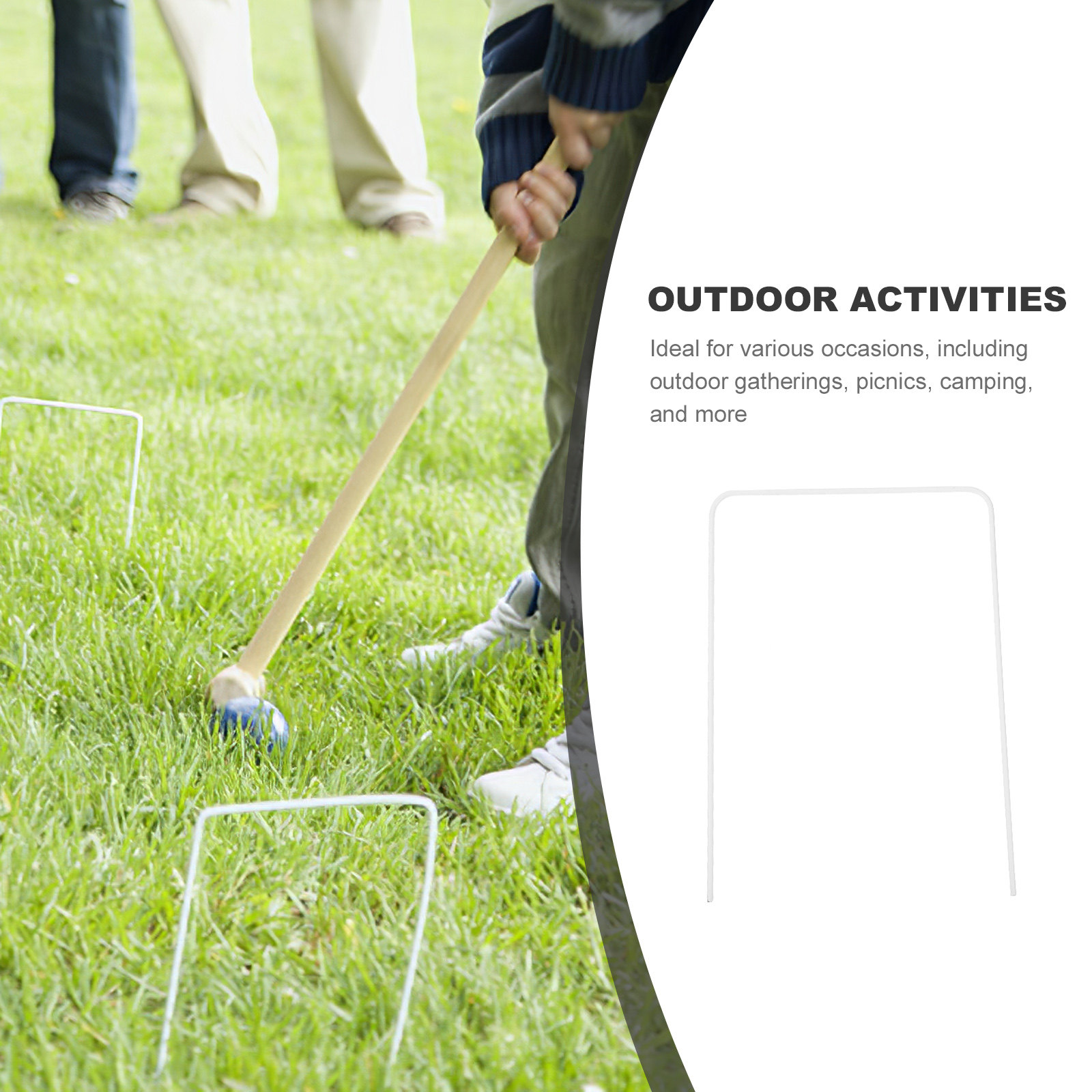 9Pcs Metal Croquet Hoops Iron  - Croquet Set Lawn avis et prix