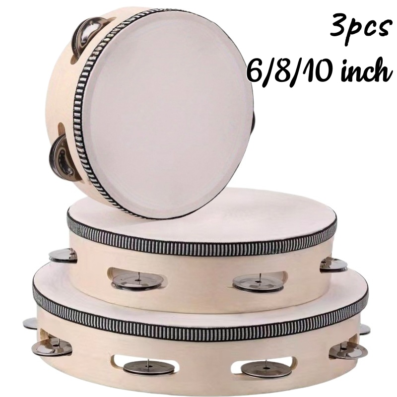 1/3pcs Wooden Tambourine 6/8/1 - Party Games Console avis et prix