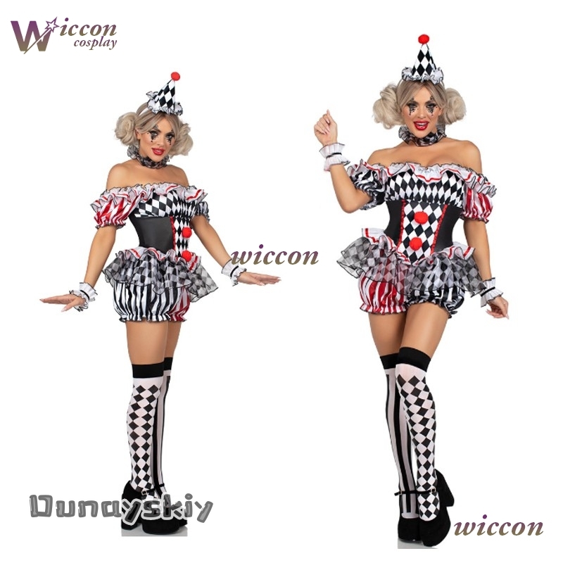 Women Clown Cosplay Costume Ci - Party Games Online avis et prix