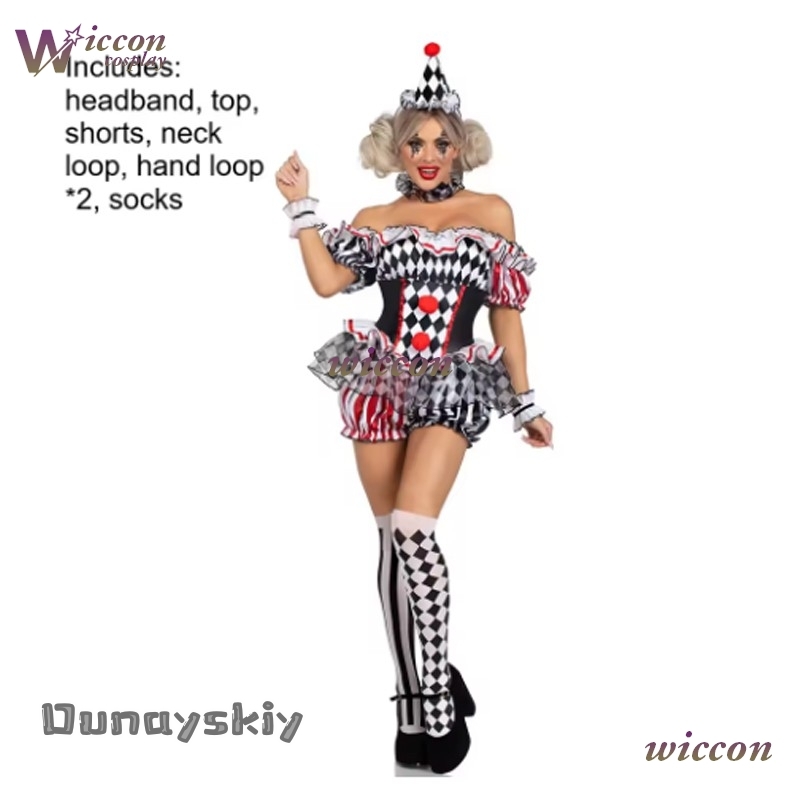 Women Clown Cosplay Costume Ci - Party Games Online avis et prix