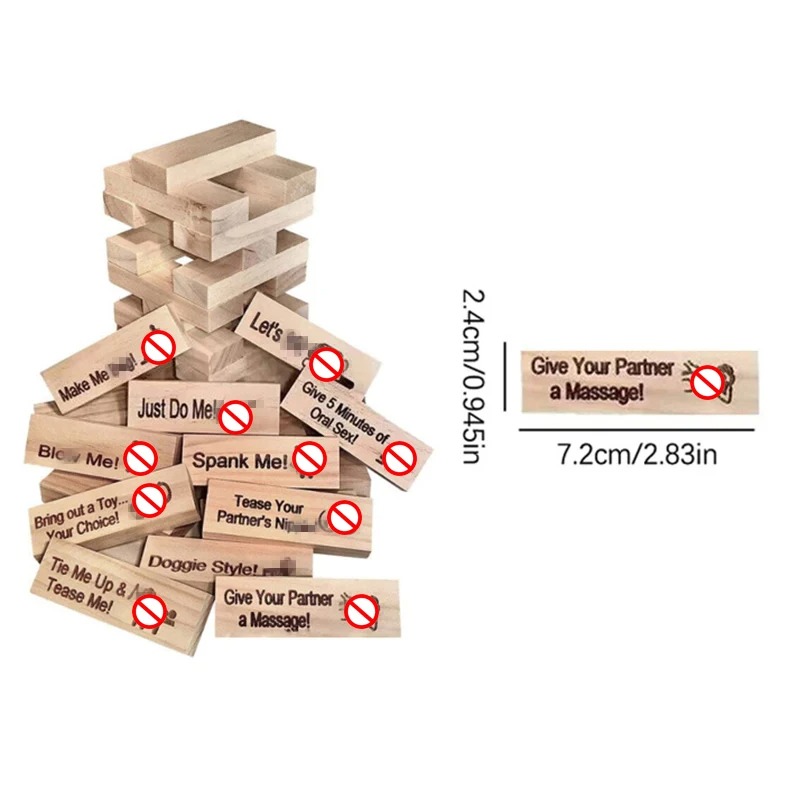 48 PCS Block Tower Game Couple - Party Games Ideas For Adults avis et prix